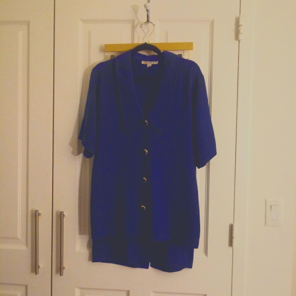 St. John's by Marie Gray Knit Skirt Suit